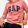 Pink Gap Pullover Hoodie Front Image