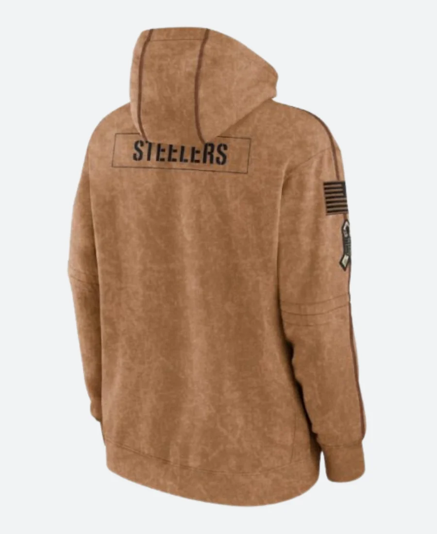 Pittsburgh Steelers Salute To Service Hoodie Back Image