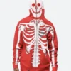 Skeleton Halloween Hoodie Full Zip Up Image