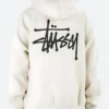 Stussy Pullover Hoodie White Back Image