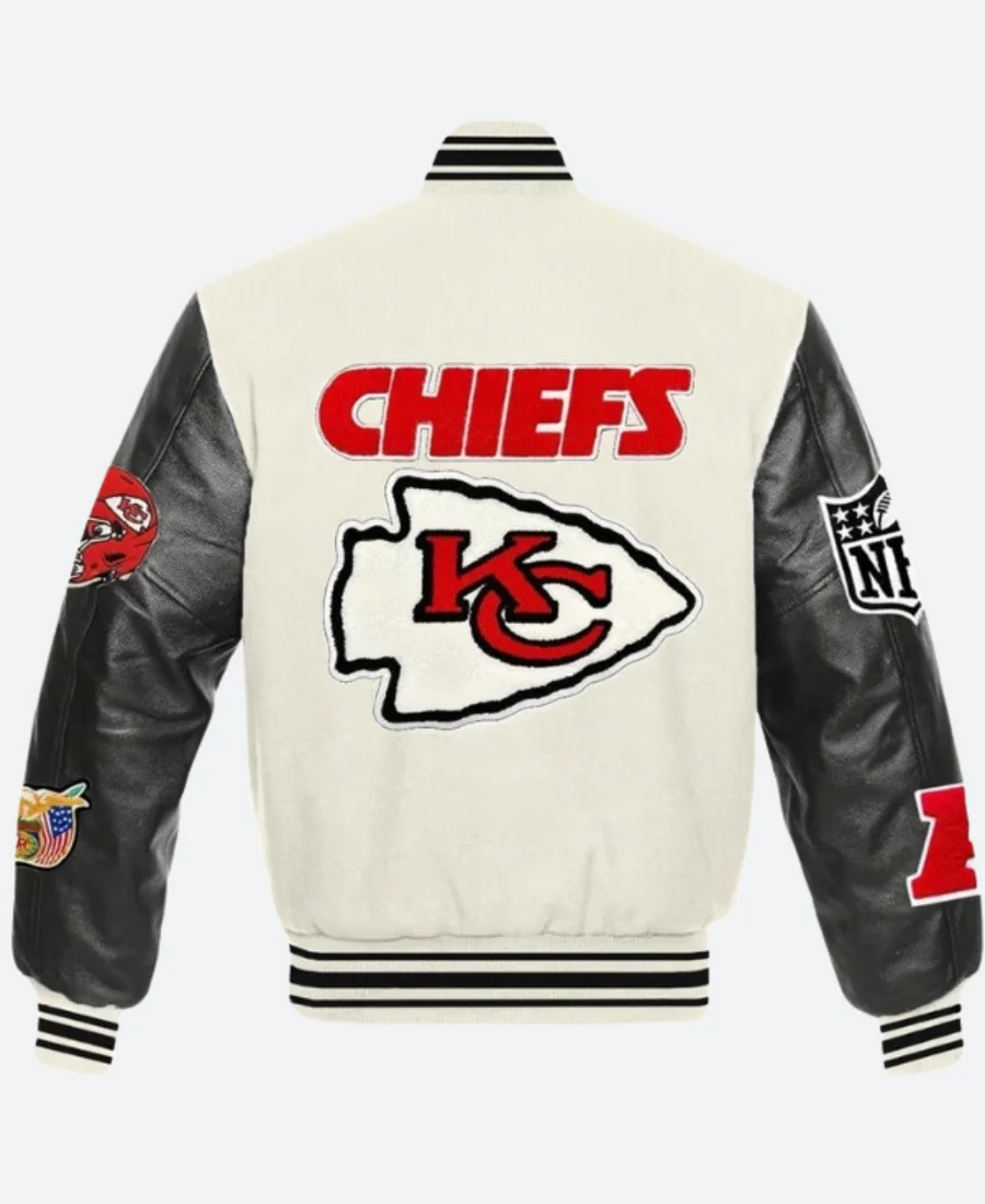 Taylor Swift KC Cheifs Varsity Jacket back Image