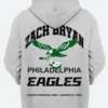 Zach Bryan Philadelphia Eagles Hoodie Back Image