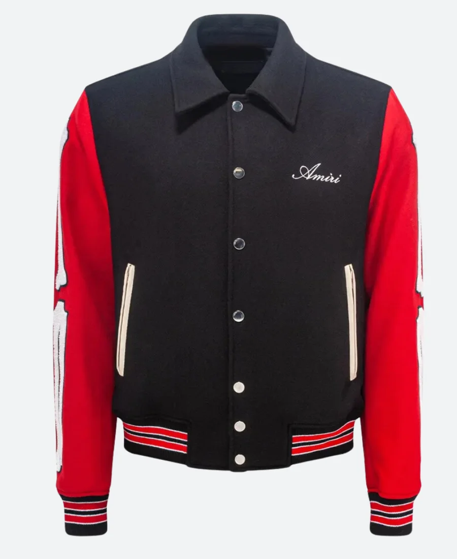 Amiri Bones Varsity Jacket Front Image