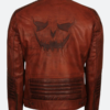 Batman Scarecrow Leather Jacket Back Image