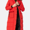 Carrie Preston Elsbeth S01 Red Parka Coat Front Image