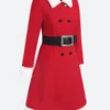 Christmas Double Breasted Belted Coat