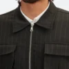 Cobra Kai S06 Chozen Toguchi Pinstriped Jacket Zoom Image 1