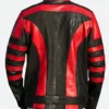 Dwayne Johnson Red One Callum Drift Black and Red Leather Jacket Back