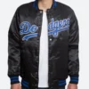 Los Angeles Dodgers Black And Blue Satin Jacket 3