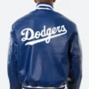 Los Angeles Dodgers Royal Leather Jacket 2