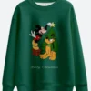 Mickey Mouse & Friends Christmas Dark Green Sweatshirt