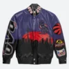 OVO X Jurassic Park Leather Jacket front Image