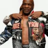 Jake Paul vs Mike Tyson 2024 Leather Jacket Back Image