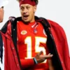 Patrick Mahomes KC Chiefs Sideline Cape Coat 2