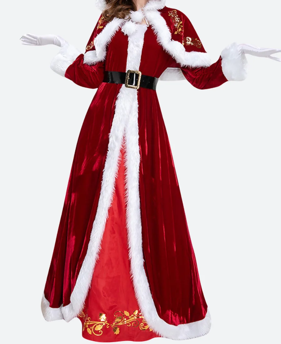 Santa Claus Christmas Long Coat Front Image