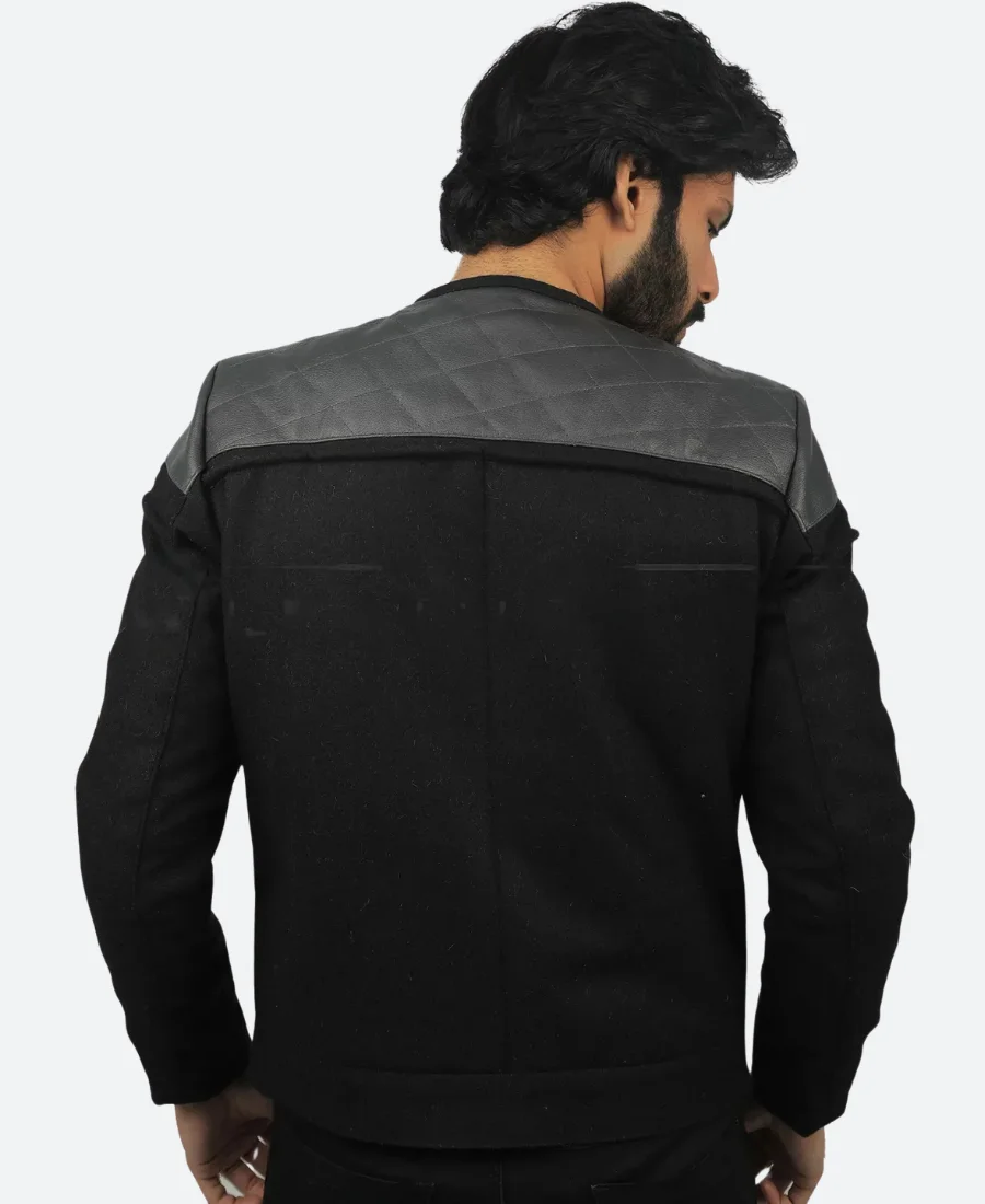 Star Trek Jean Luc Picard Leather Jacket Back Image