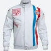 Steve McQueen Grand Prix Leather Jacket Front Image