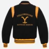 Yellowstone Dutton Ranch Varsity Jacket Back Image