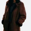 Yellowstone Monica Dutton Suede Leather Coat Character Image