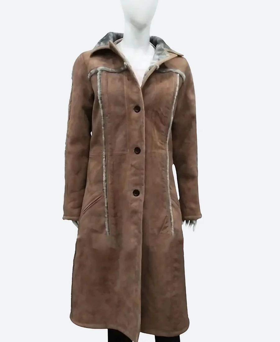 Yellowstone Season 02 Beth Dutton Leather Coat Front Image