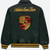 ALD X Porsche 993 Leather Green Jacket Back Image