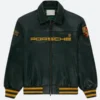 ALD X Porsche 993 Leather Green Jacket Front Image