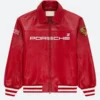 ALD X Porsche 993 Leather Red Jacket Front Image