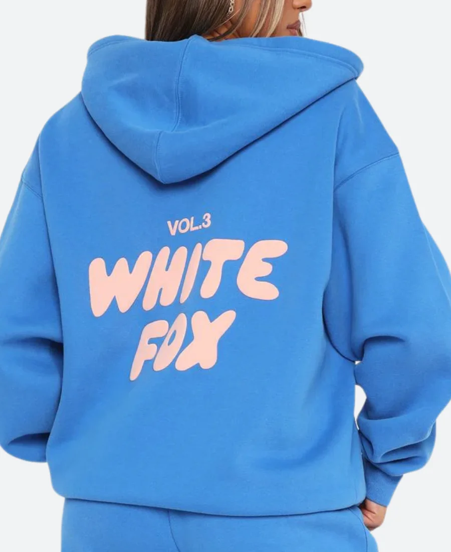 Azure Offstage White Fox Hoodie Back Image