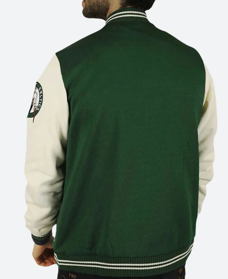 Boston Celtics Varsity Jacket Back Image