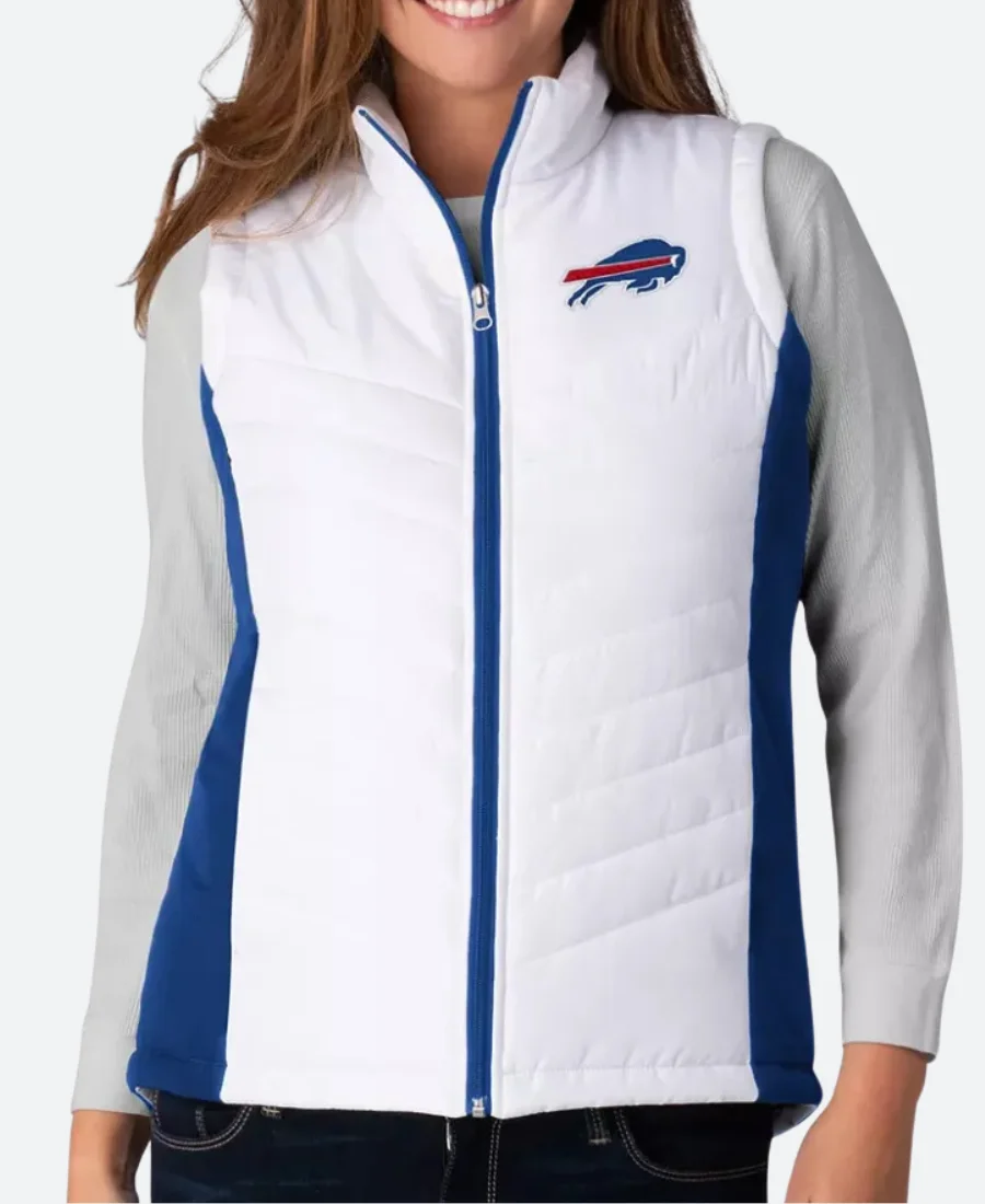 Buffalo Bills White With Blue Lining Vest Front Image