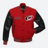 Carolina Hurricanes Red Bomber Jacket Front Image