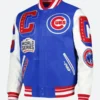 Chicago Cubs Mash Up Letterman Varsity Jacket Front Image