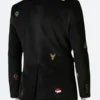 Christmas Tuxedo Black Velvet Blazer Back Image