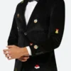 Christmas Tuxedo Black Velvet Balzzer Front Image