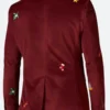 Christmas Tuxedo Maroon Velvet Blazer Back Image