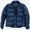 Chrome Hearts Puffer Navy Blue Jacket Front Image