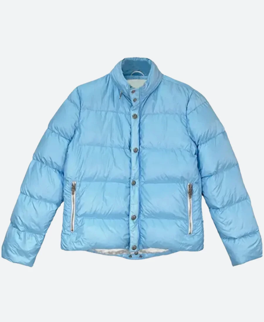 Chrome Hearts Puffer Sky Blue Jacket Front Image