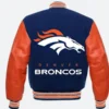 Denver Broncos Varsity Blue & Orange Jacket Back Image