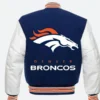 Denver Broncos Varsity Blue & White Jacket Back Image