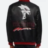 Dodge II SRT Hellcat Black Varsity Jacket Back Image