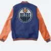 Edmonton Oilers Varsity Jacket Back Image