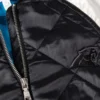 Erin Andrews Detroit Lions Black Quilted Jacket Zipper image