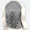 Erin Andrews Detroit Lions Grey Quilted Jacket Back Image