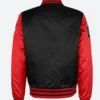 FUBU Red Bomber Jacket Back Image