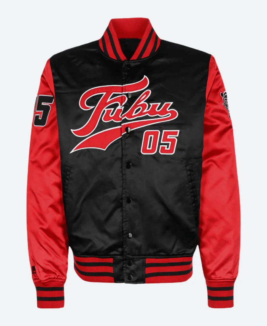 FUBU Red Bomber Jacket Front Image