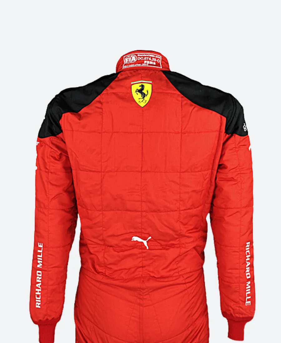 Fire Eli Ferrari GP 2023 F1 Charles Leclerc Jacket back Image