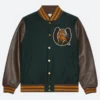 Ford Mustang Varsity Leather Jacket Front Image