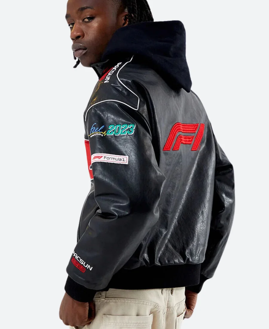 Formula 1 Pole Position Leather Jacket Back Images