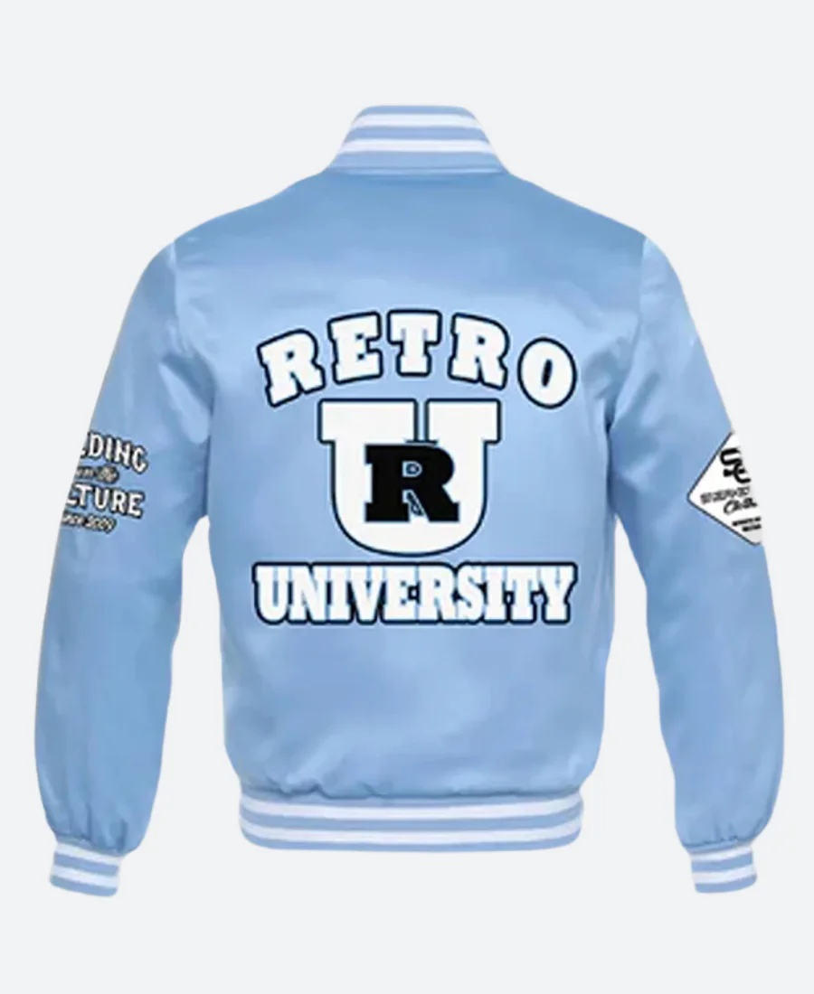 Geeks Retro University Varsity Jacket Back Image