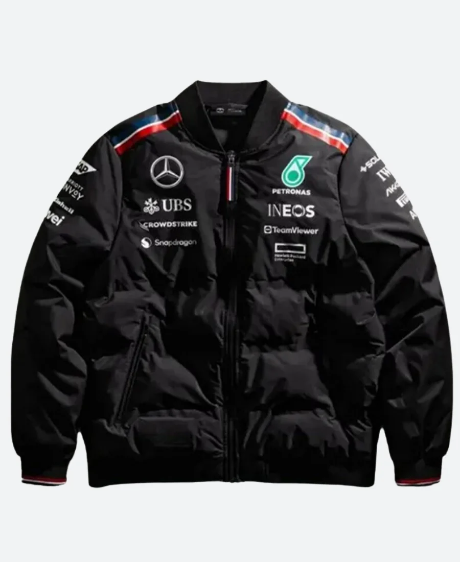 George Russell Mercedes AMG Petronas Bomber Jacket Front Image